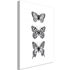 Tableau Three Butterflies 1 Pièce Vertical