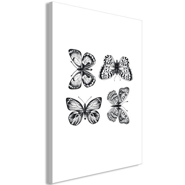 Tableau Four Butterflies 1 Pièce Vertical