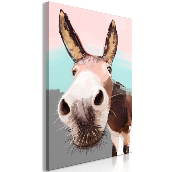 Tableau Curious Donkey 1 Pièce Vertical