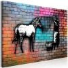 Tableau Washing Zebra - Colourful Brick 1 Pièce Wide