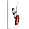 Tableau Banksy Boy on Rope 1 Pièce Vertical