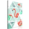 Tableau Geometric Flamingos (1 Part) Vertical