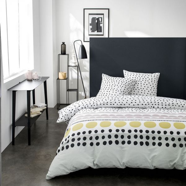 Parure de lit - Housse de couette réversible 100% Coton 57 fils Potosi