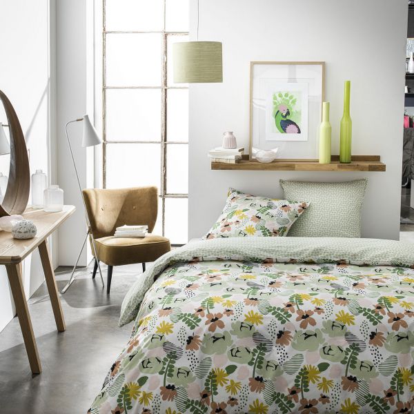 Parure de lit - Housse de couette réversible 100% Coton 57 fils Verray