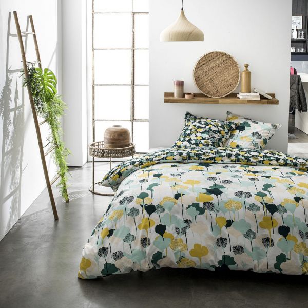 Parure de lit - Housse de couette réversible 100% Coton 57 fils Lopoz