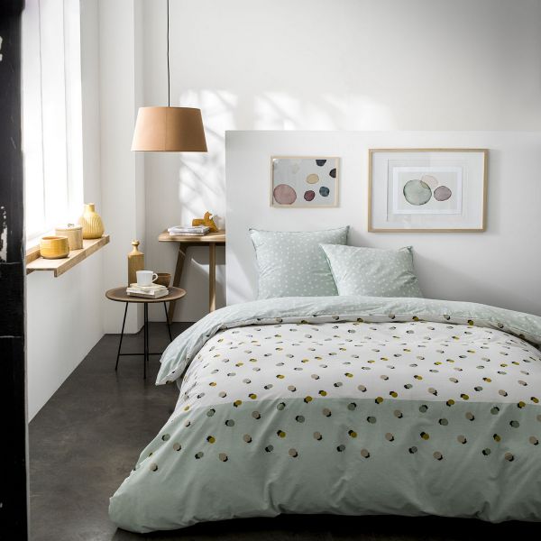Parure de lit - Housse de couette réversible 100% Coton 57 fils Xalapa