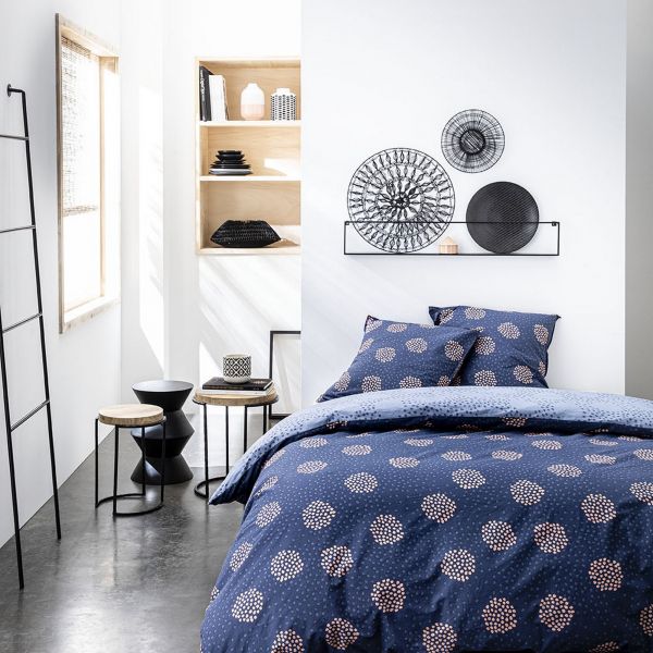 Parure de lit - Housse de couette réversible 100% Coton 57 fils Tempico