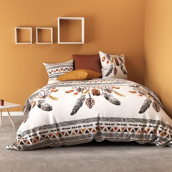 Parure de lit - Housse de couette 100% Coton 57 fils Attrapes Reve