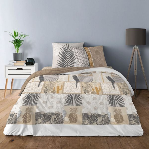 Parure de lit - Housse de couette 100% Coton 57 fils Cactus
