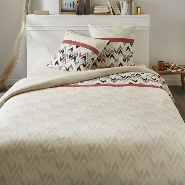 Parure de lit - Housse de couette 100% Coton 51 fils Axco Beige