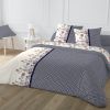 Parure de lit - Housse de couette 100% Coton 51 fils Maya Bleu
