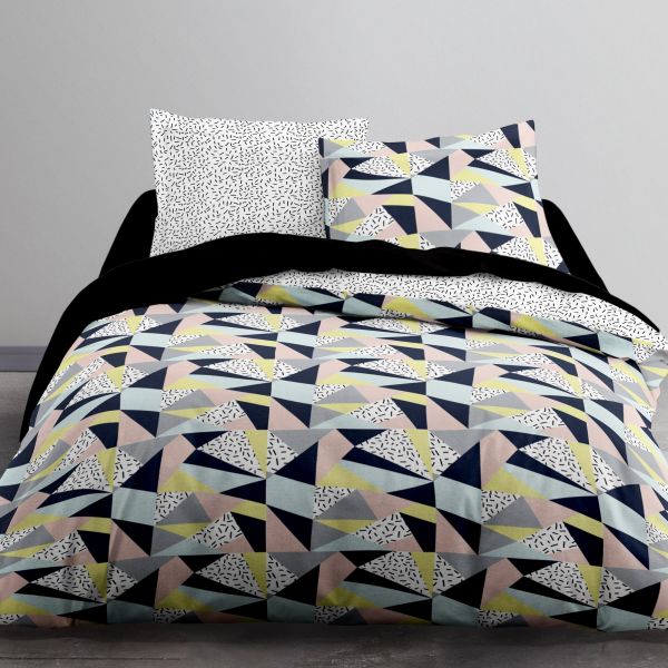 Housse de couette 220x240 + 2 taies d'oreiller Polyester Luca