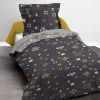 Housse de couette 140x200 + 1 taie d'oreiller 100% coton Happy 1.12