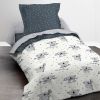 Housse de couette 140x200 + 1 taie d'oreiller 100% coton Happy 1.14