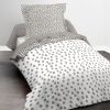 Housse de couette 140x200 + 1 taie d'oreiller 100% coton Happy 1.20