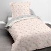 Housse de couette 140x200 + 1 taie d'oreiller 100% coton Happy 1.5