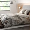 Housse de couette 220x240 + 2 taies d'oreiller 100% coton Jungle Taupe