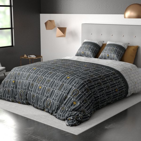 Housse de couette et taie d'oreiller coton Eveal
