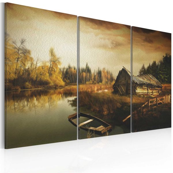 Tableau Idyllic village - triptych