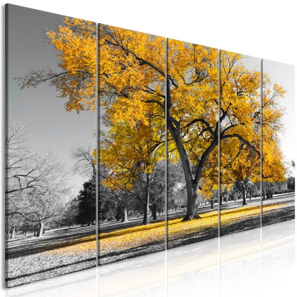 Tableau Autumn in the Park (5 Parts) Narrow Gold