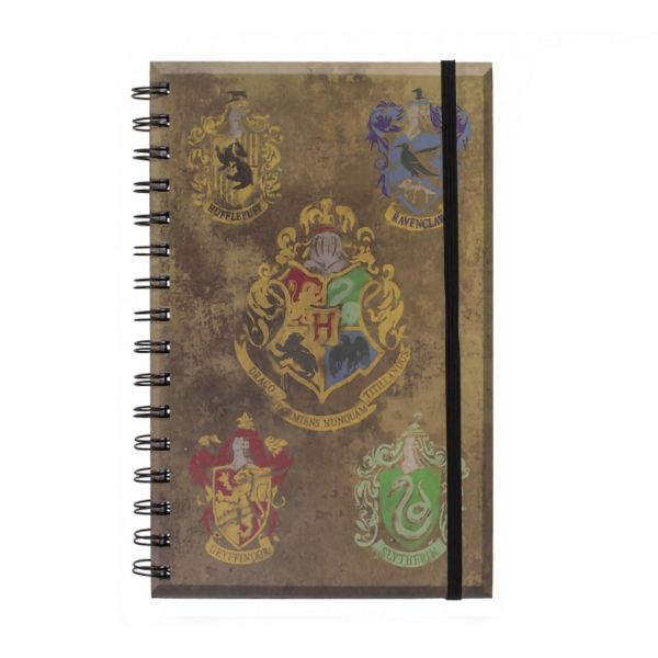 Cahier à spirale Harry Potter Maisons de Poudlard - Format A5