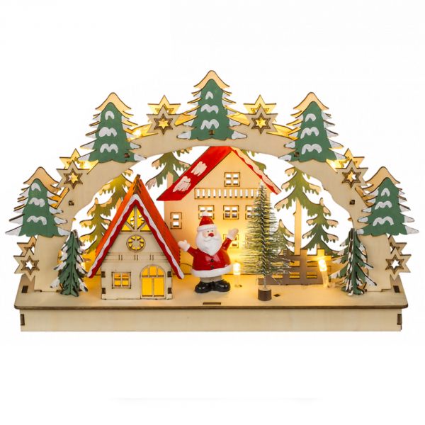 Arche en bois décoration de noël avec LED