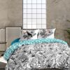 Housse de couette 220x240 cm + 2x taies d'oreiller 63x63 cm Coton Antilles