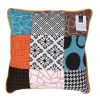 Coussin patchwork déhoussable 40x40 cm