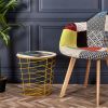 Fauteuil scandinave Patchwork motif multicolore