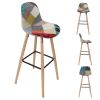 Tabouret de bar scandinave Patchwork Riga