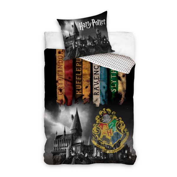 Parure de lit Harry Potter - Poudlard Dark 100% coton 140x200 cm