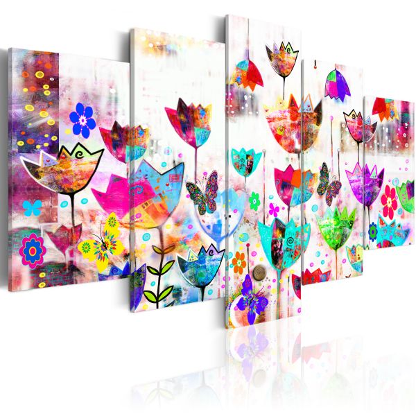 Tableau Fleurs Tulipes dans la pluie