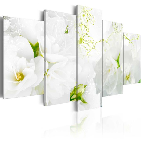 Tableau Fleurs Natural white