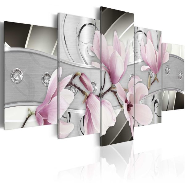 Tableau Fleurs Magnolias en acier