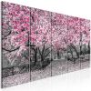 Tableau Fleurs Magnolia Park (5 Parts) Narrow Pink