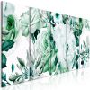 Tableau Fleurs Rose Composition (5 Parts) Narrow Green