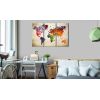 Tableau Cartes du monde The World's Map in Watercolor