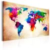 Tableau Cartes du monde Colourful Ranger