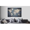 Tableau Cartes du monde World Map: Shades of Grey