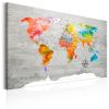 Tableau Cartes du monde Multicolored Travels