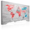 Tableau Cartes du monde World Map: Red Roam