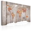 Tableau Cartes du monde World Map: Wooden Stories