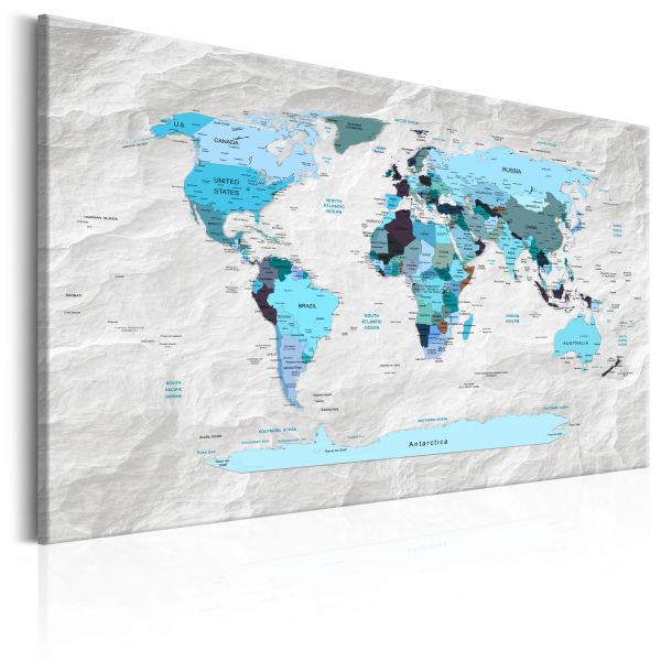 Tableau Cartes du monde World Map: Blue Pilgrimages