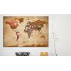 Tableau Cartes du monde World Map: Brown Elegance