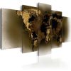 Tableau Cartes du monde Brass continents