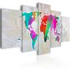Tableau Cartes du monde Colourful Planet