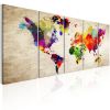 Tableau Cartes du monde World Map: Painted World