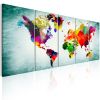 Tableau Cartes du monde World Map: Green Vignette