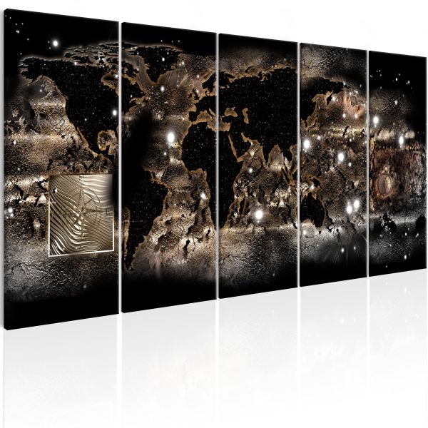 Tableau Cartes du monde Earth Glow