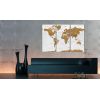 Tableau Cartes du monde World Map: White Poetry